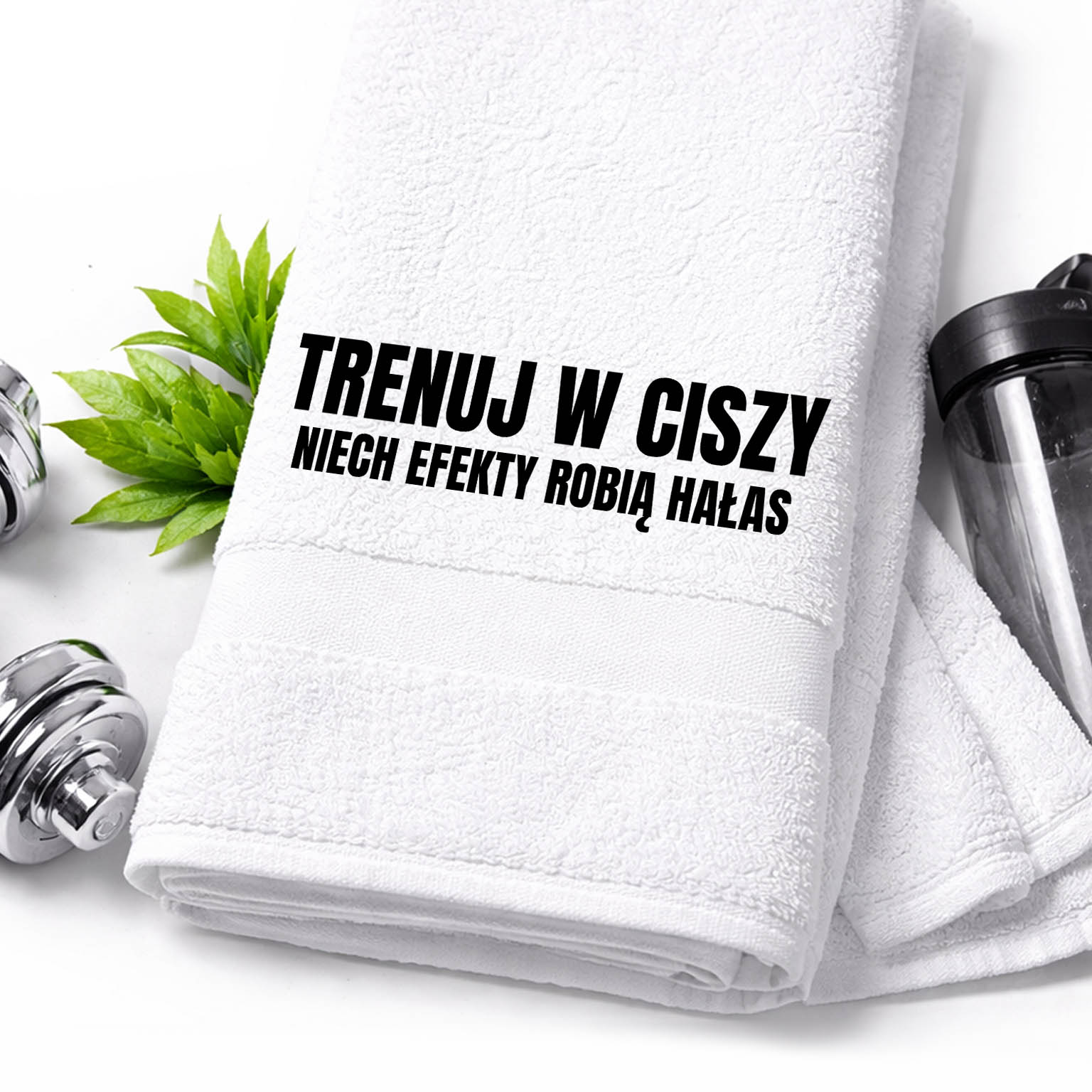 Trenuj w ciszy, niech efekty robią hałas ręcznik fitness