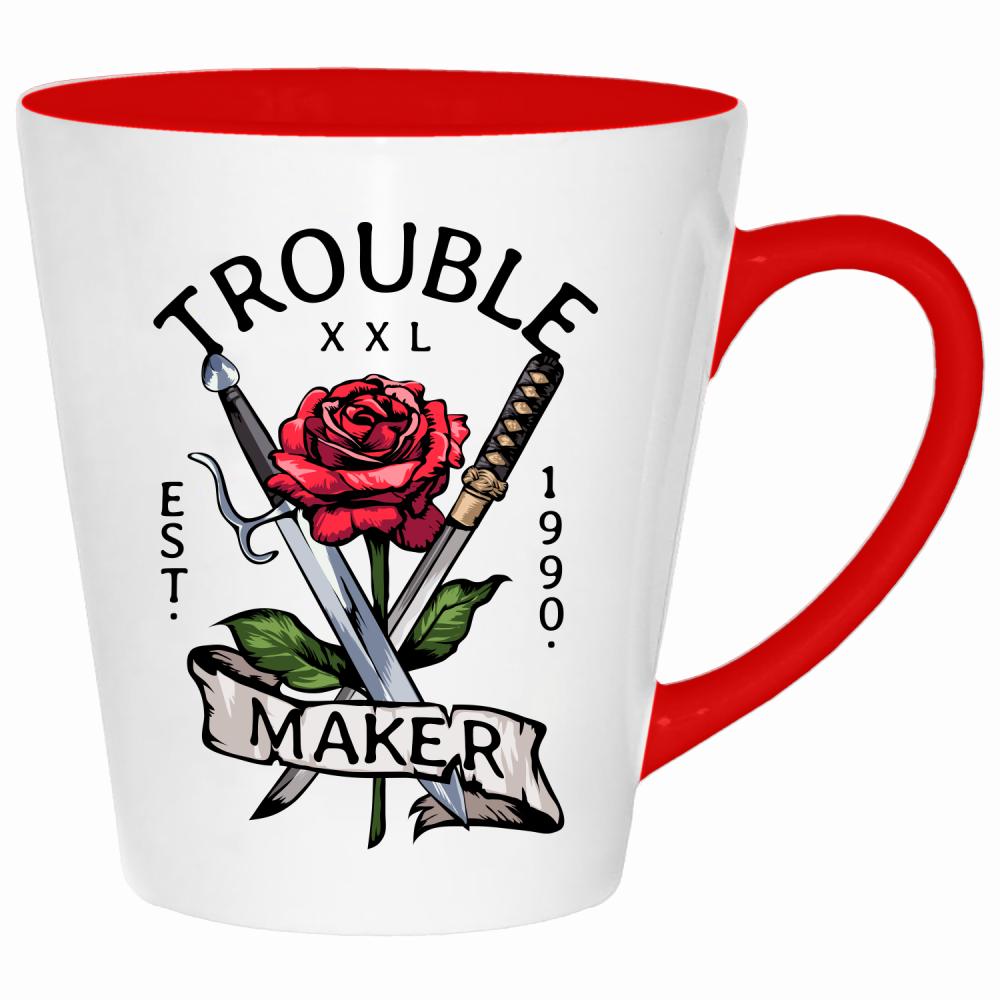 Trouble Maker kubek latte kolor czerwony latte