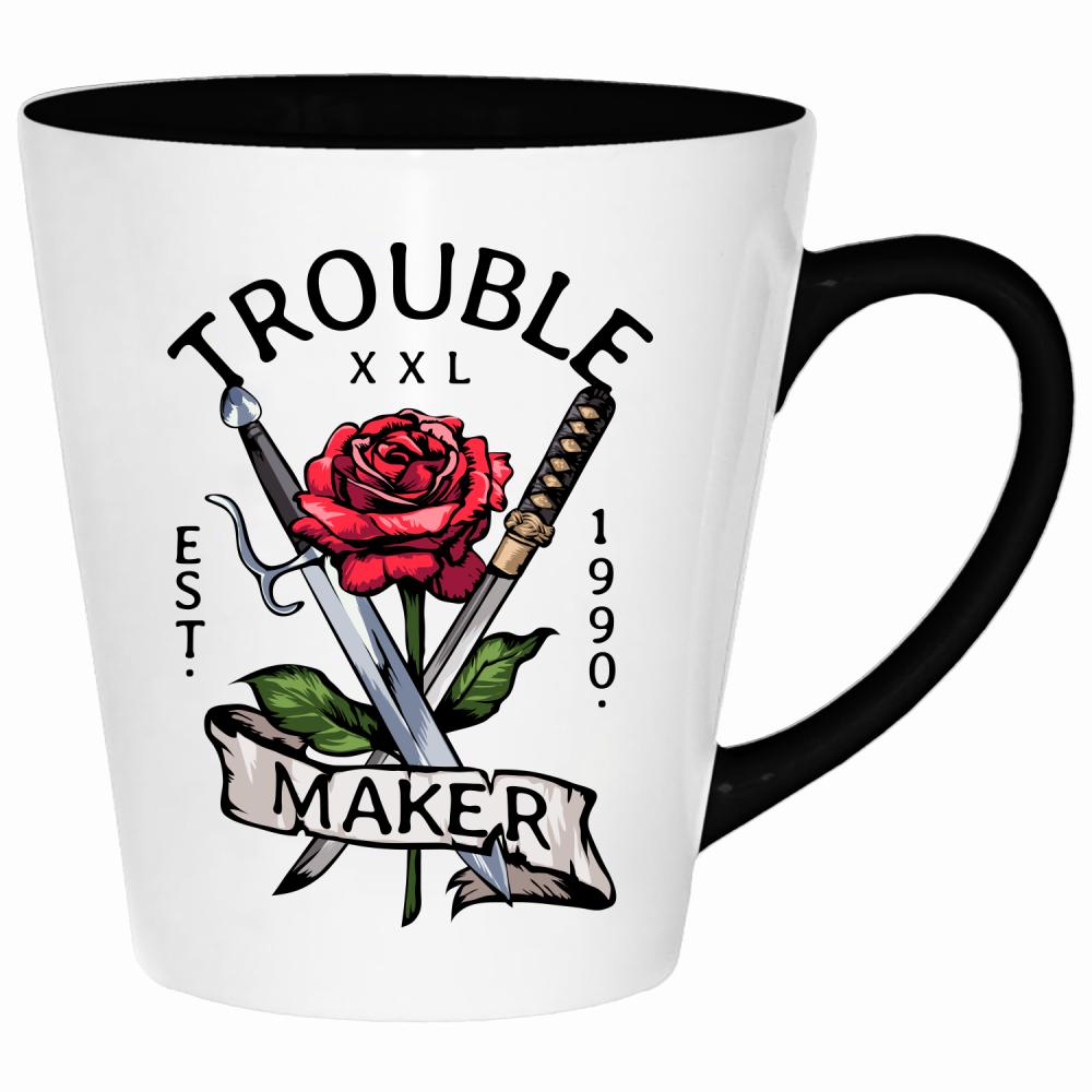 Trouble Maker kubek latte kolor jasnoniebieski