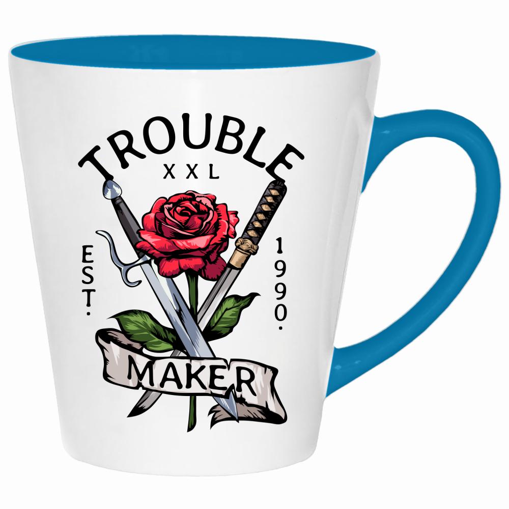 Trouble Maker kubek latte kolor turkus