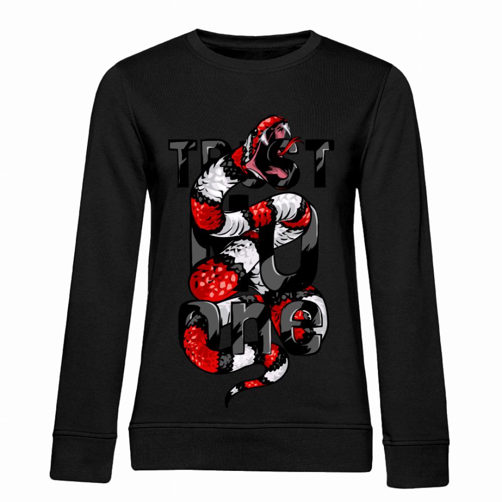 Trust No One bluza damska bez kaptura kolor jasnofioletowy