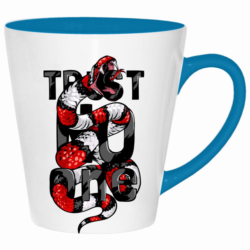 Trust No One kubek latte kolor turkus