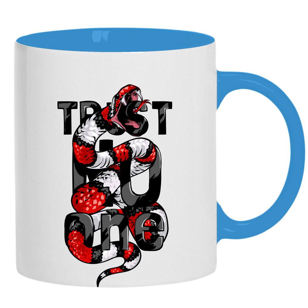 Trust No One kubek ucho kolor kolor jasnoniebieski