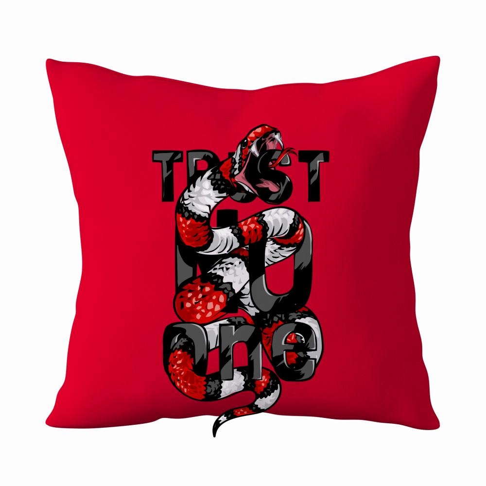 Trust No One poduszka kolor czerwony