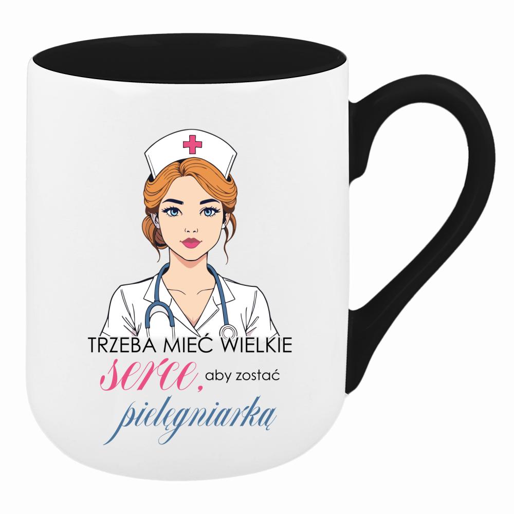 Trzeba mieć wielkie serce – pielęgniarka kubek coffee kolor jasnofioletowy