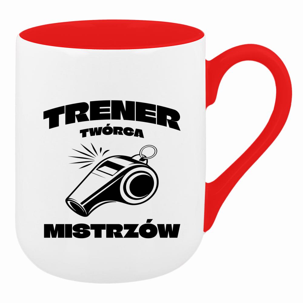 Tu się nie gwizda – tu się działa! kubek coffee kolor czerwony latte