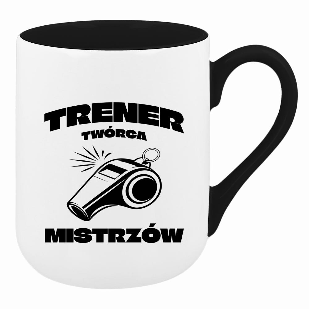 Tu się nie gwizda – tu się działa! kubek coffee kolor złoty