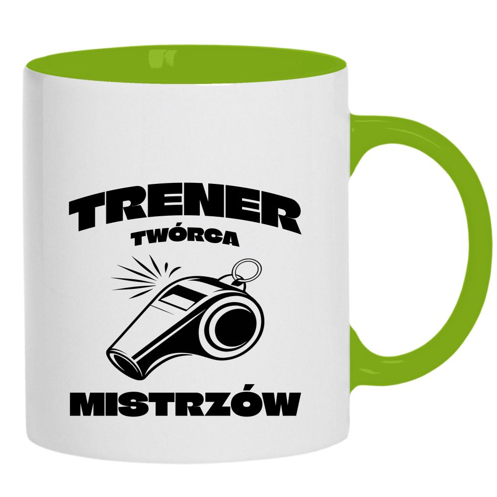 Tu się nie gwizda – tu się działa! kubek ucho kolor kolor zielony