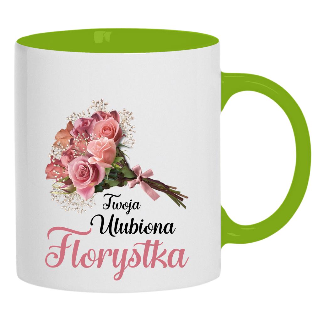 Twoja Ulubiona Florystka kubek ucho kolor kolor zielony
