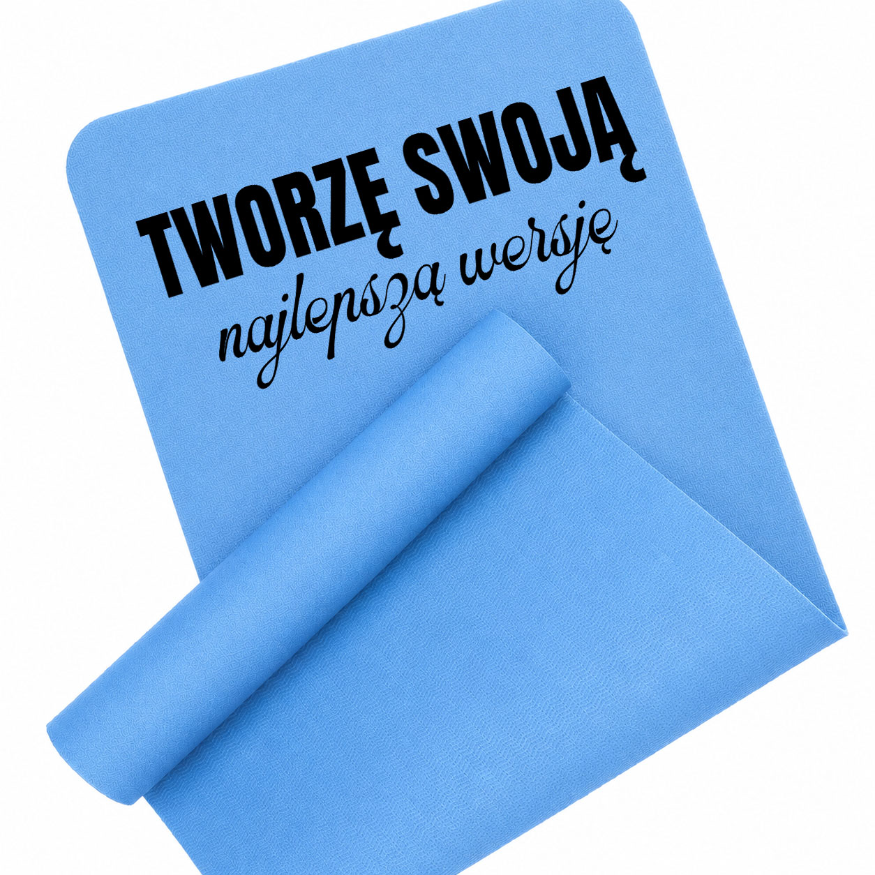 Tworzę swoją najlepszą wersję mata piankowa do ćwiczeń kolor błękitny mata