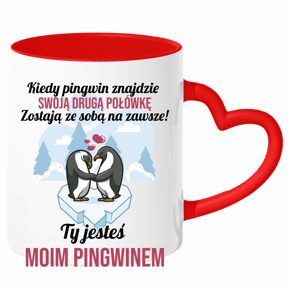 Ty jesteś moim pingwinem kubek uchwyt serce