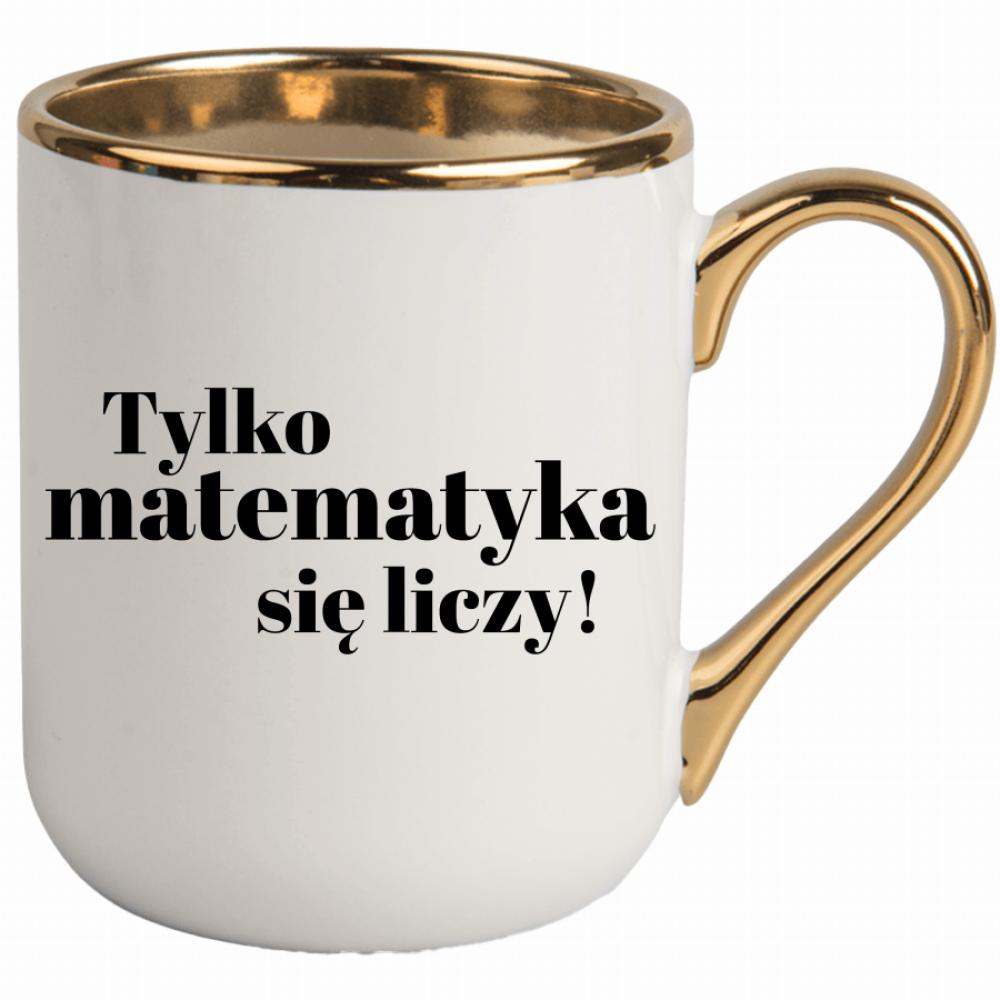 Tylko matematyka się liczy! kubek elegant biały kolor niebieski 2