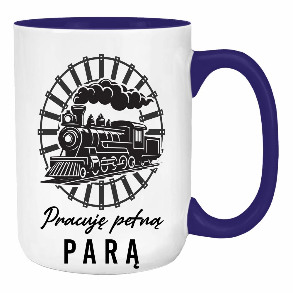 Tylko najlepsi zostają kolejarzami 2 duży kubek ucho kolor kolor navy