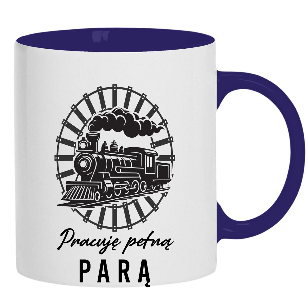 Tylko najlepsi zostają kolejarzami 2 kubek ucho kolor kolor navy