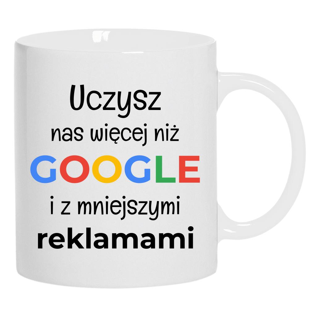 Uczysz nas więcej niż Google 2 kubek ucho kolor kolor biały