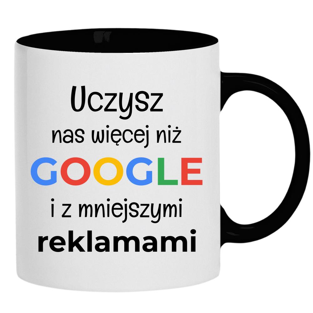Uczysz nas więcej niż Google 2 kubek ucho kolor kolor czarnyy