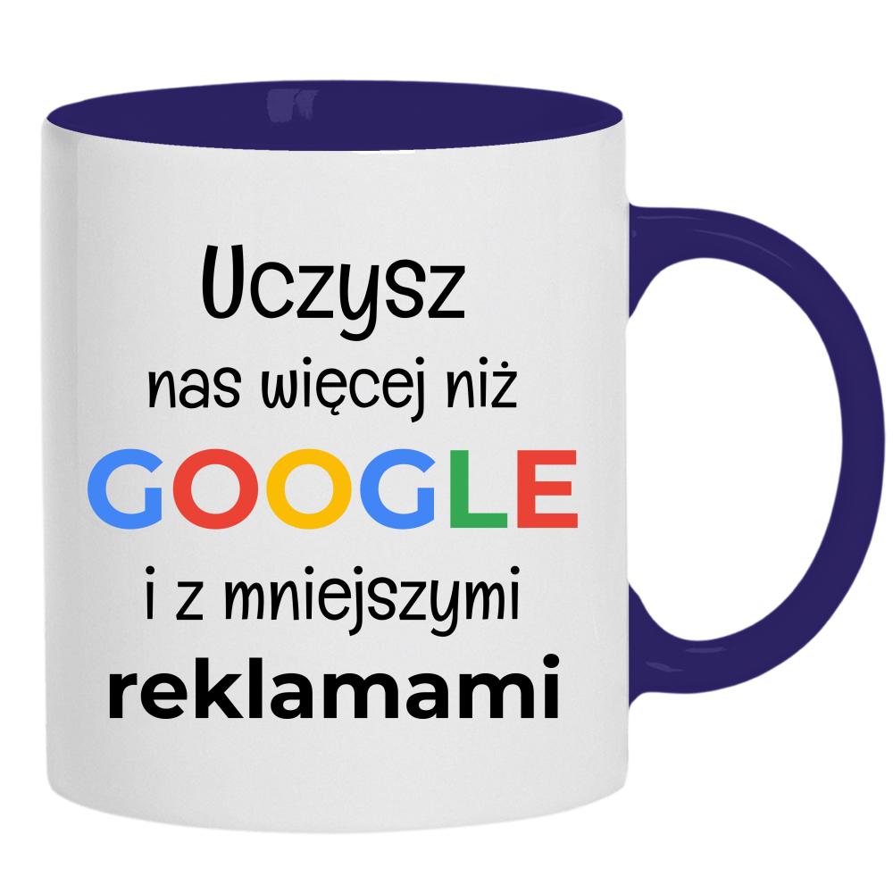 Uczysz nas więcej niż Google 2 kubek ucho kolor kolor navy