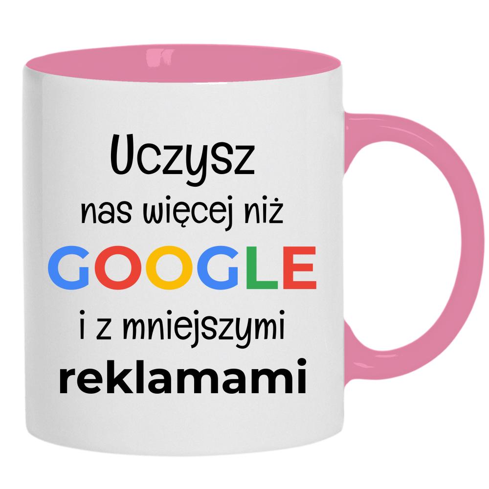 Uczysz nas więcej niż Google 2 kubek ucho kolor kolor różowy