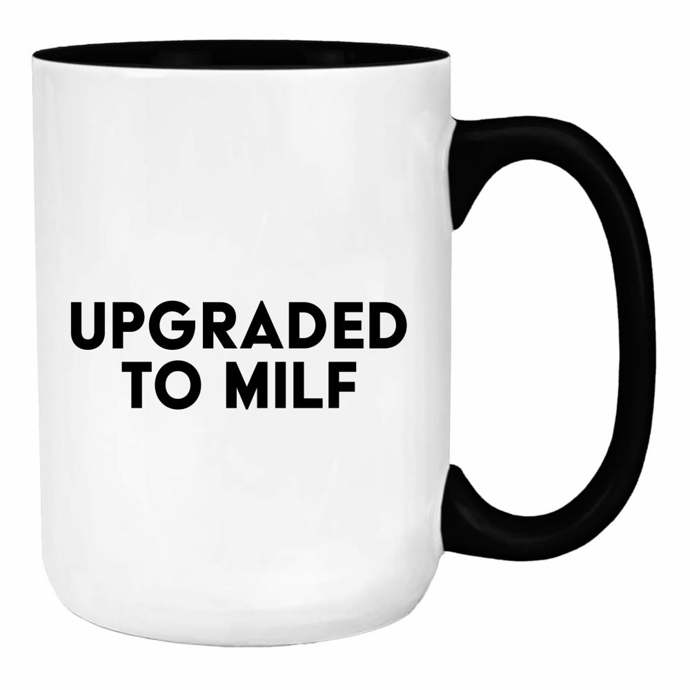 Upgraded to MILF duży kubek ucho kolor kolor czarnyy