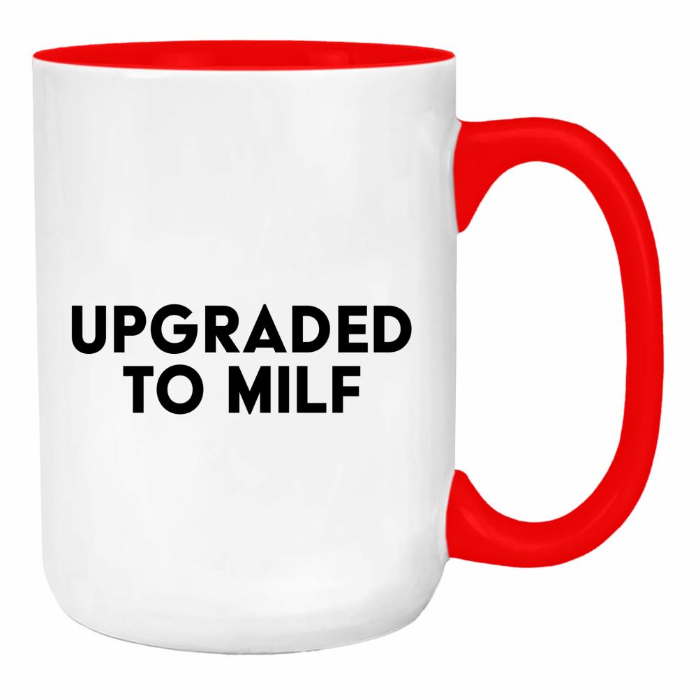 Upgraded to MILF duży kubek ucho kolor kolor red