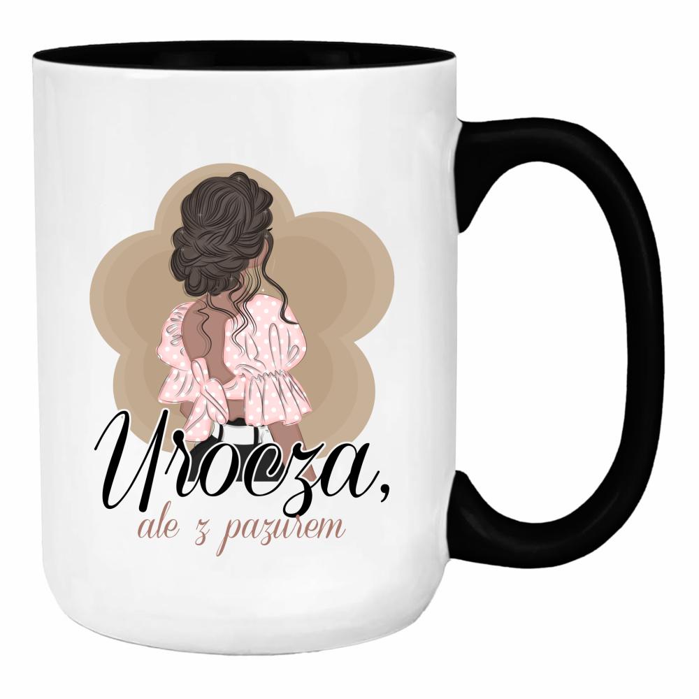 Urocza, ale z pazurem duży kubek ucho kolor kolor pink