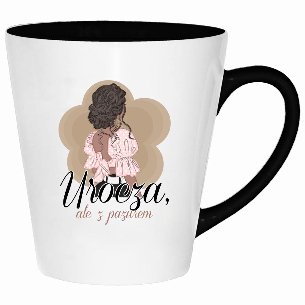 Urocza, ale z pazurem kubek latte kolor różowy