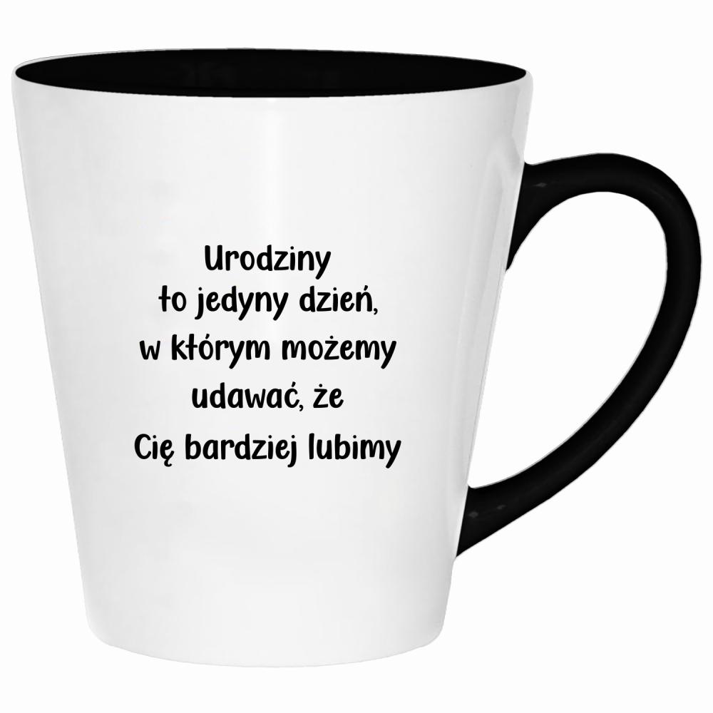 Urodziny to dzień w którym możemy udawać kubek latte kolor żółty