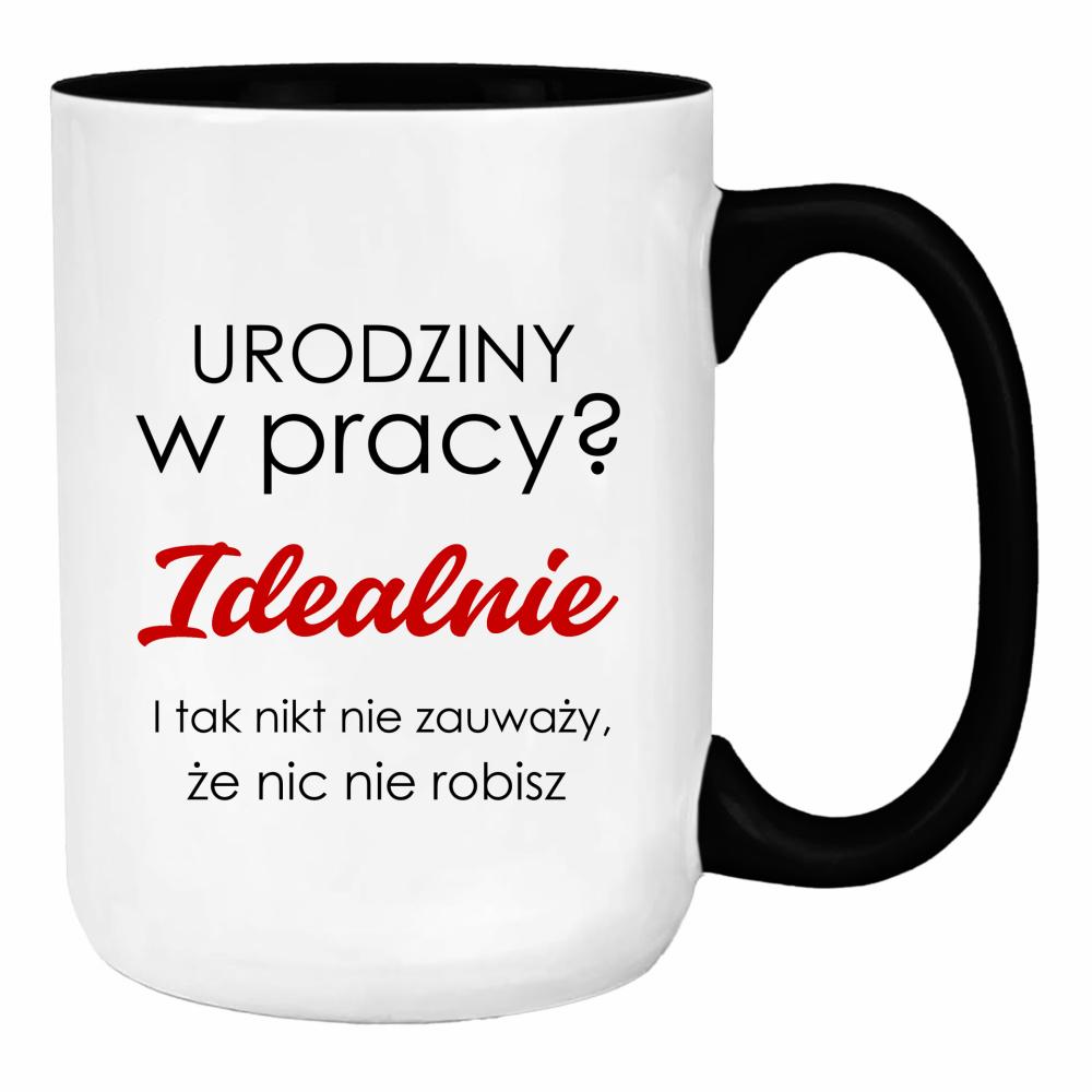 Urodziny w pracy? Idealnie duży kubek ucho kolor kolor turkusowy