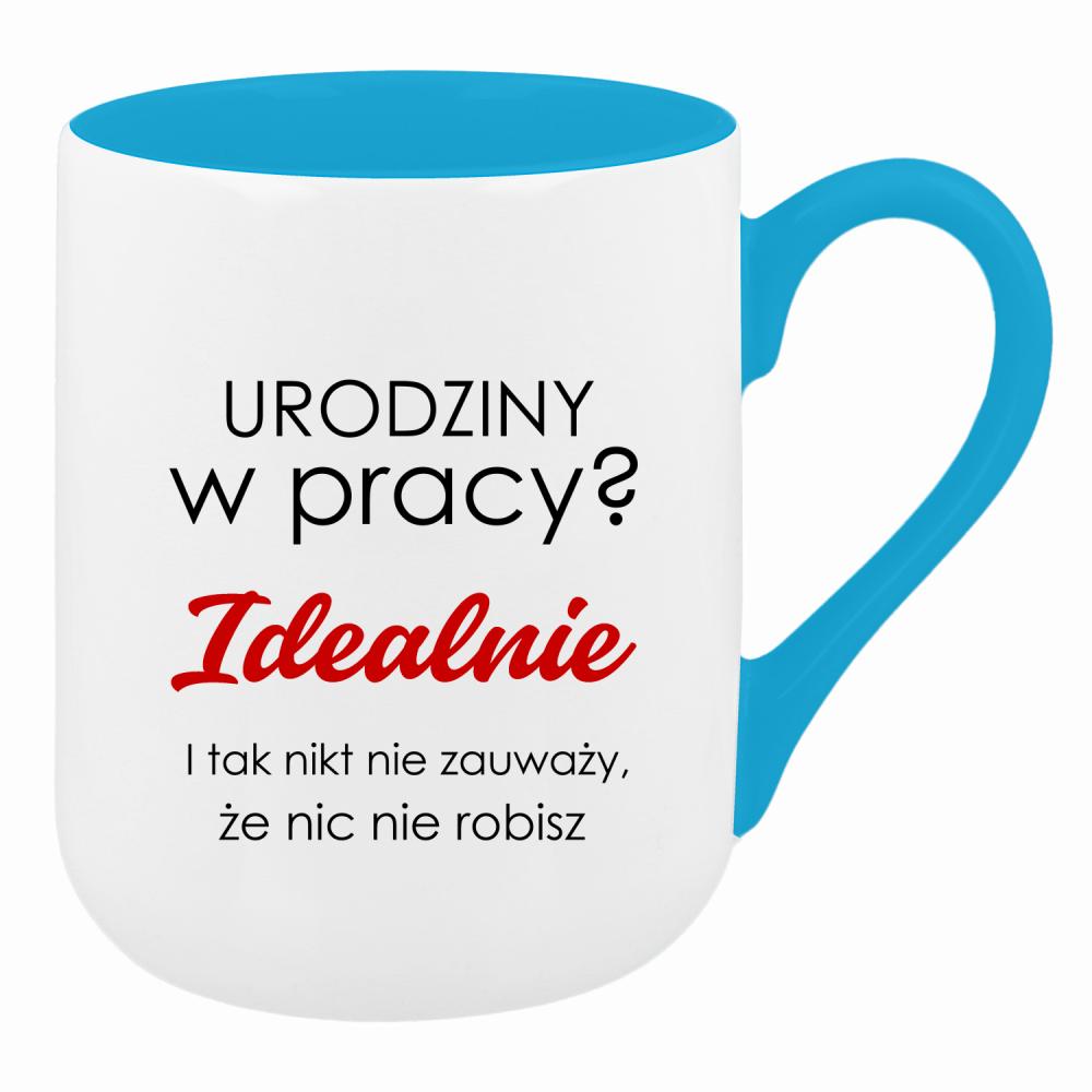 Urodziny w pracy? Idealnie kubek coffee kolor turkusowy