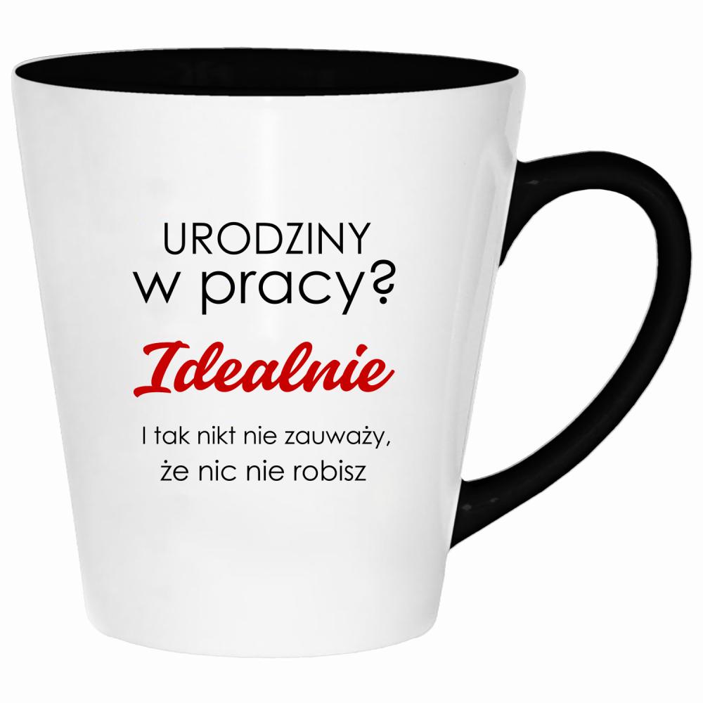 Urodziny w pracy? Idealnie kubek latte kolor biały
