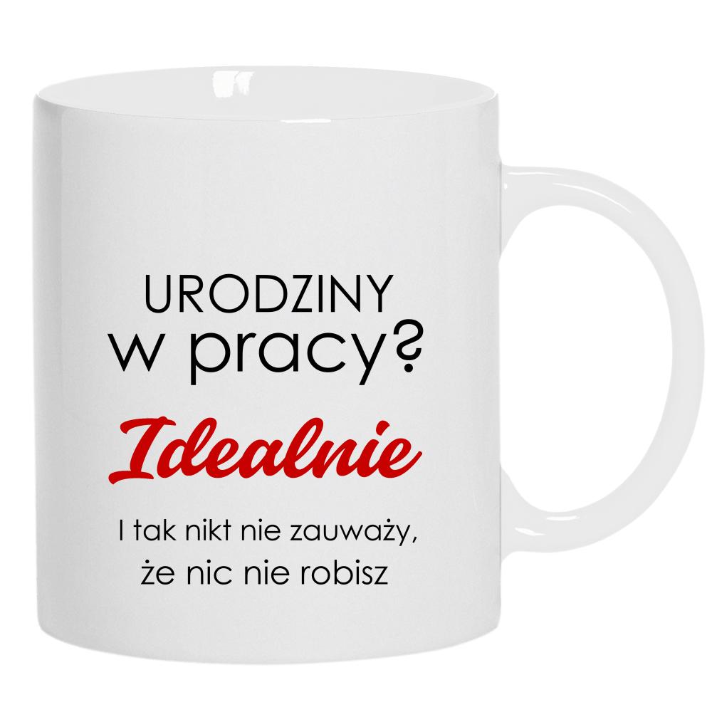 Urodziny w pracy? Idealnie kubek ucho kolor kolor biały