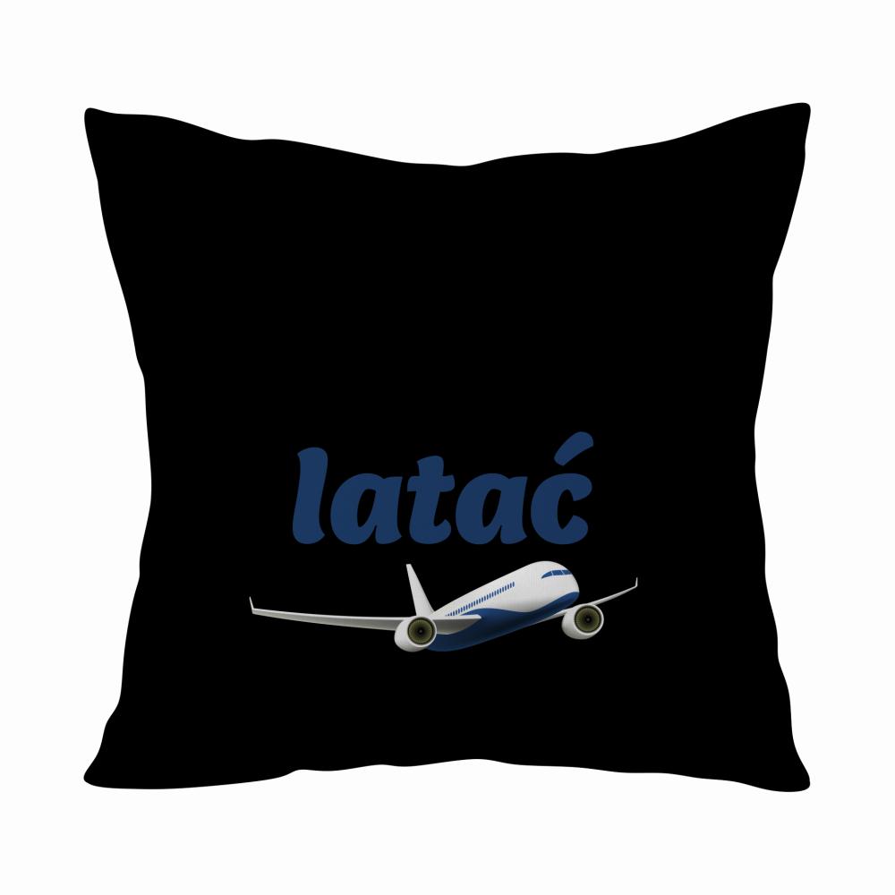 Urodzony by latać poduszka kolor zielony