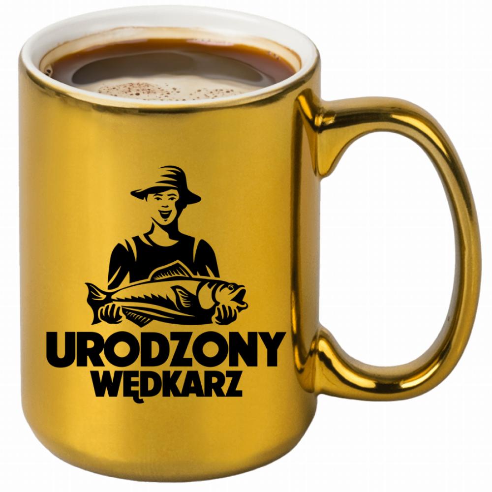 Urodzony wędkarz kubek złoty