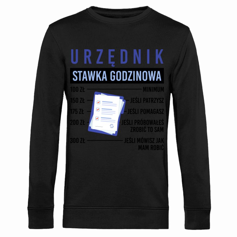 Urzędnik – Stawka Godzinowa bluza męska bez kaptura kolor różowy