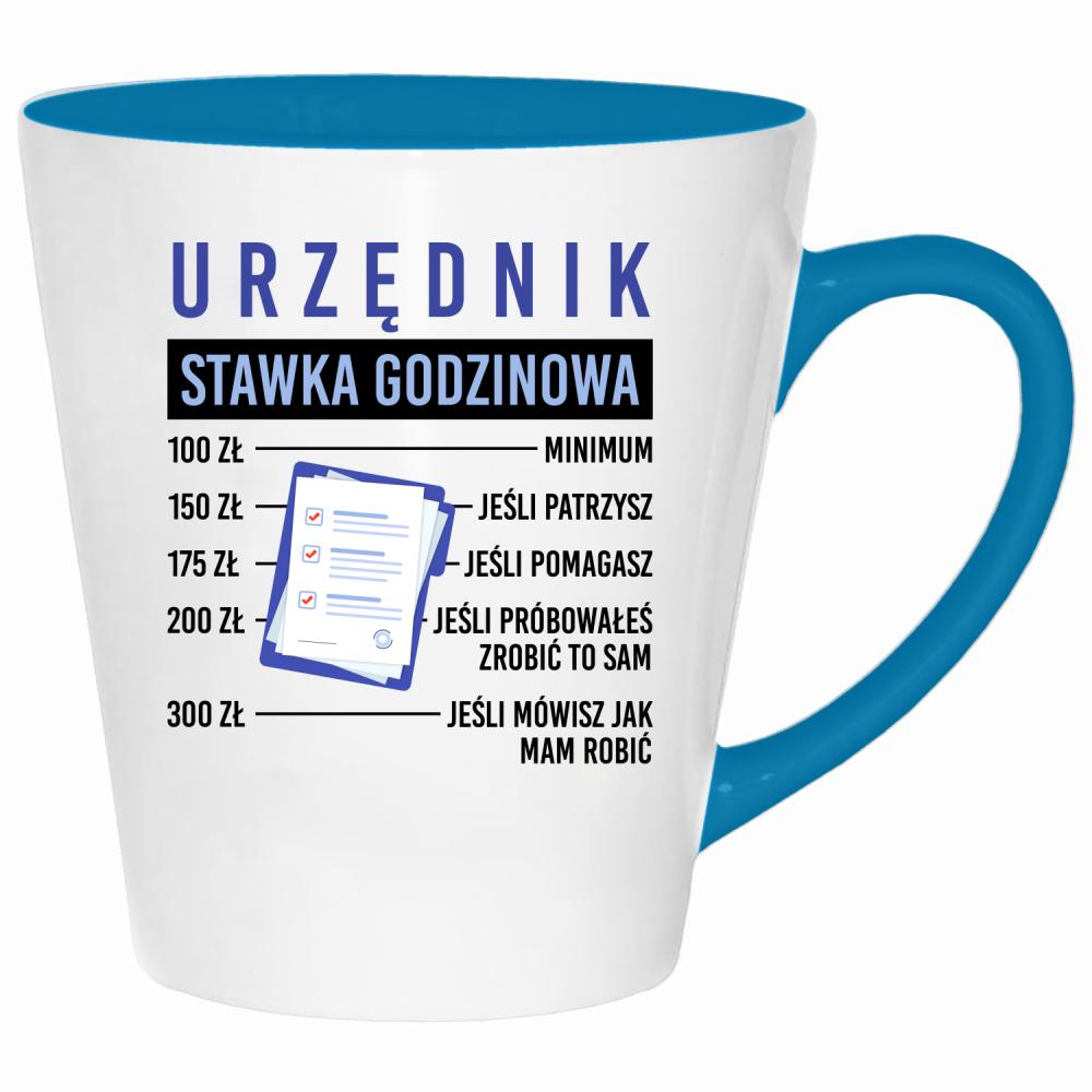 Urzędnik – Stawka Godzinowa kubek latte kolor turkus