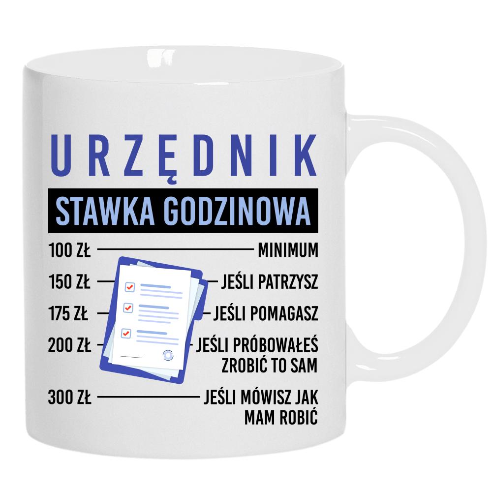 Urzędnik – Stawka Godzinowa kubek ucho kolor kolor biały