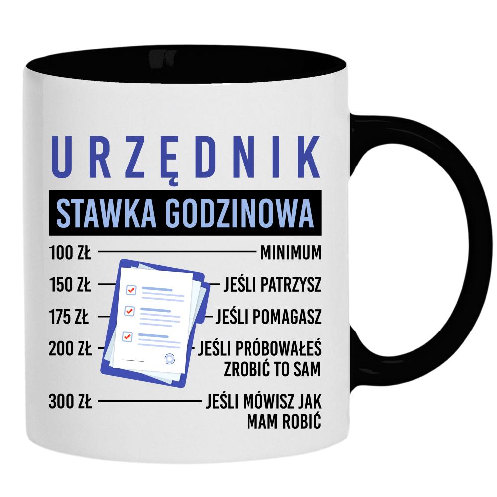 Urzędnik – Stawka Godzinowa kubek ucho kolor kolor czarnyy