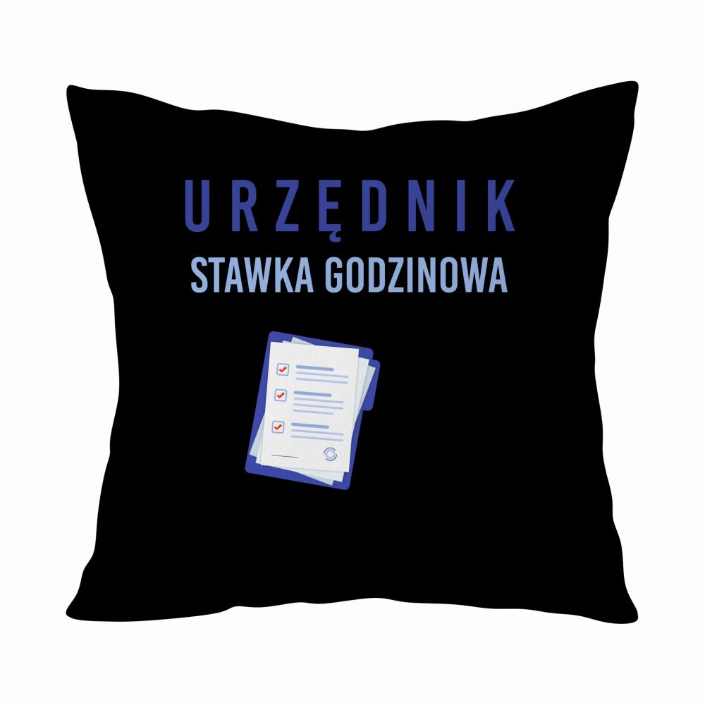 Urzędnik – Stawka Godzinowa poduszka kolor czerwony latte