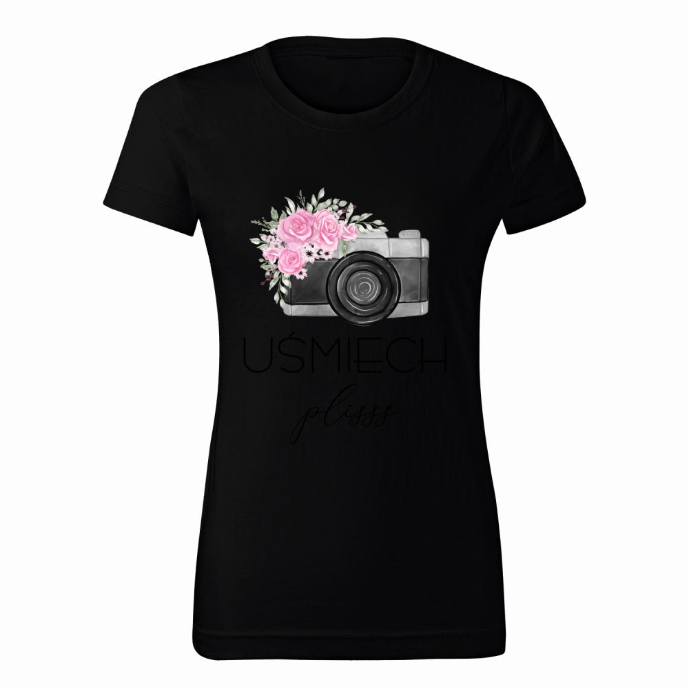 UŚMIECH PLISSS koszulka damska kolor różowy