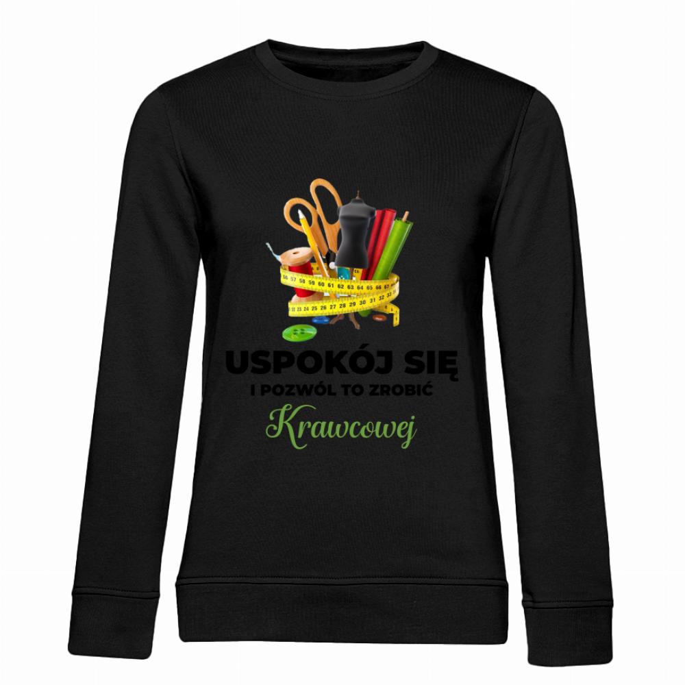 Uspokój się Krawcowa bluza damska bez kaptura kolor vanilla milkshake