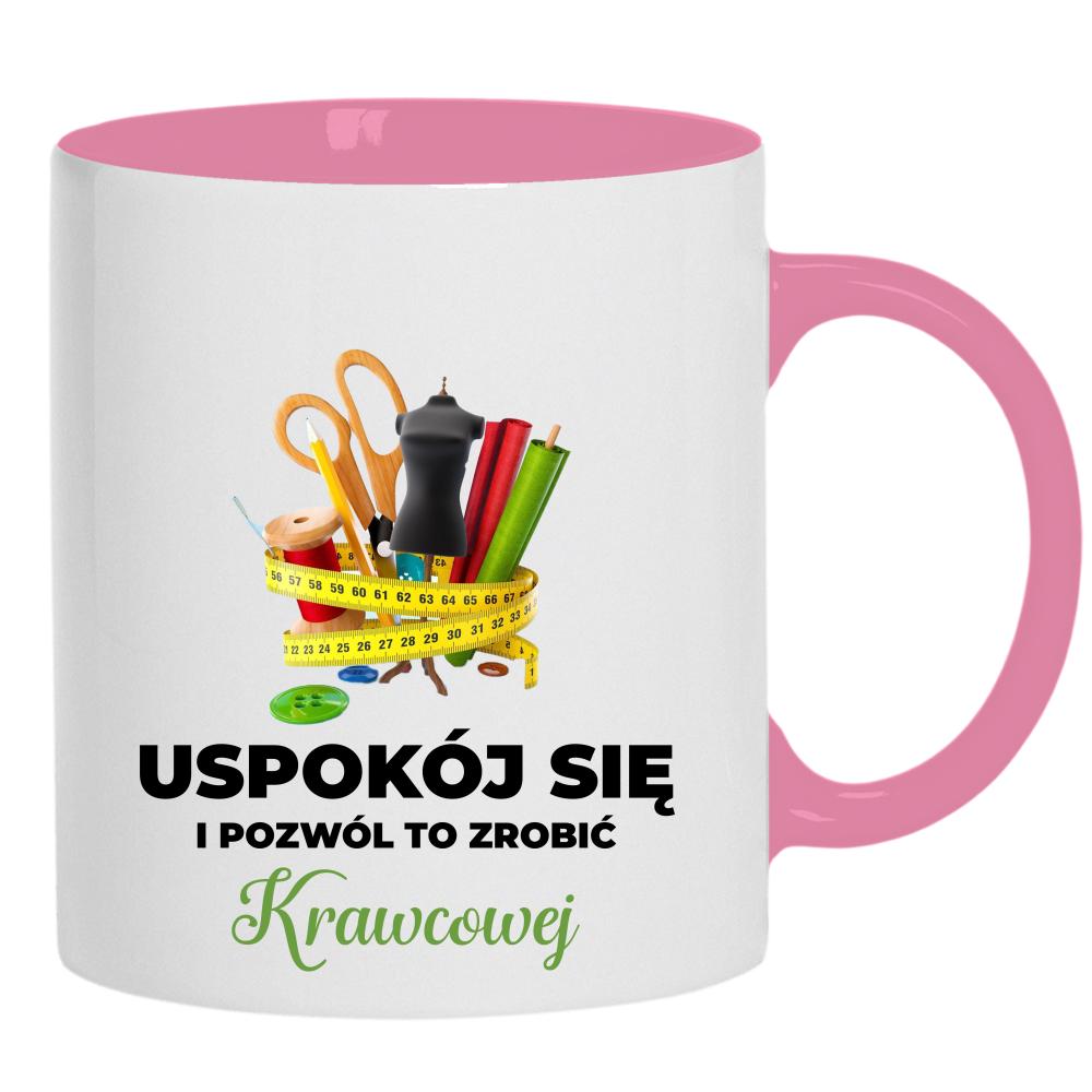 Uspokój się Krawcowa kubek ucho kolor kolor różowy