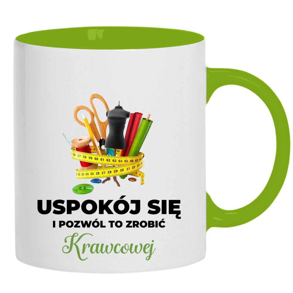 Uspokój się Krawcowa kubek ucho kolor kolor zielony