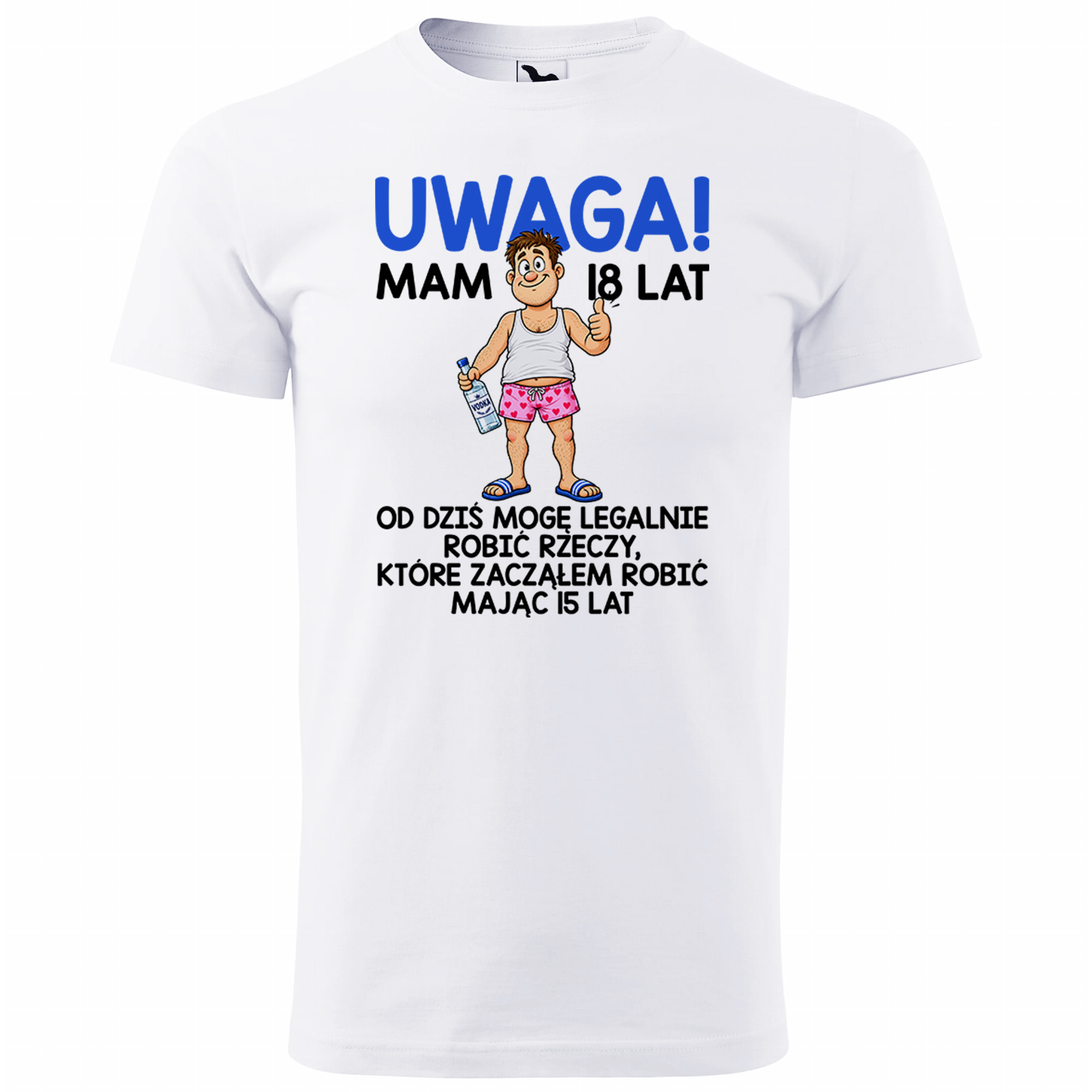 Uwaga mam 18 lat koszulka męska
