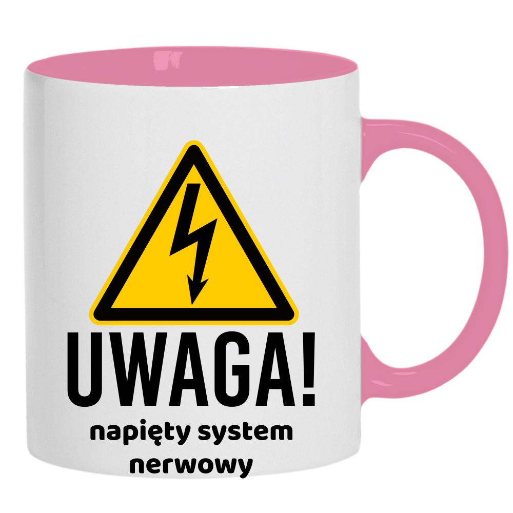 Uwaga: napięty system nerwowy kubek ucho kolor kolor różowy