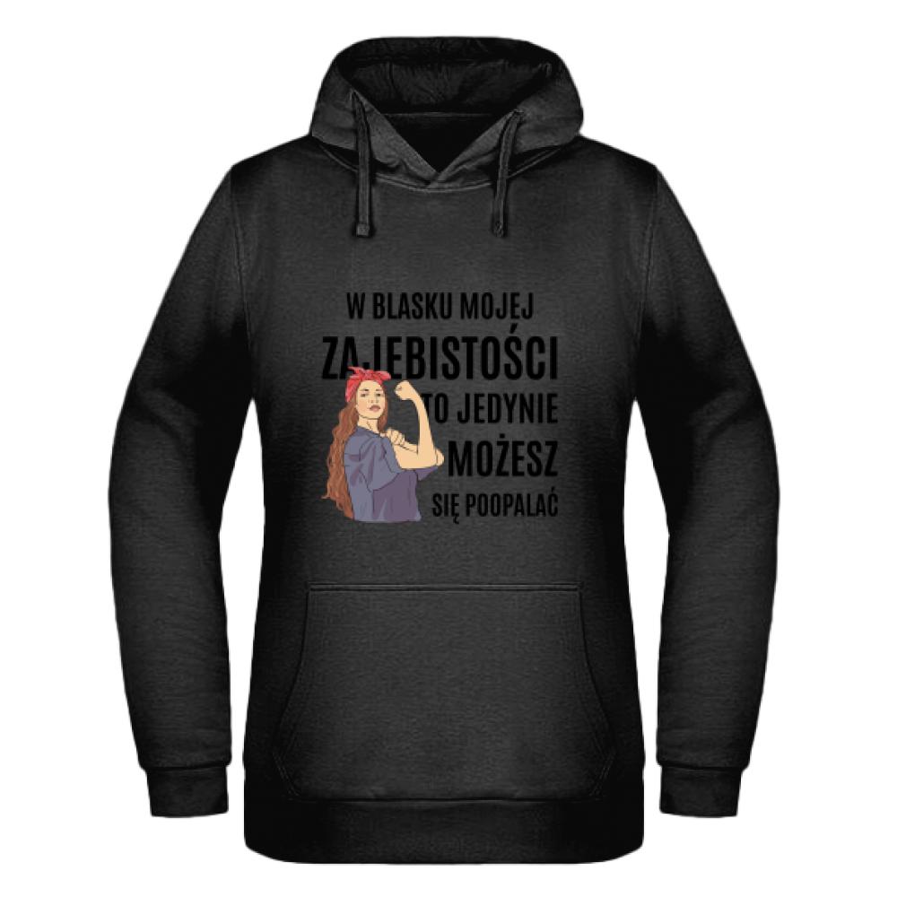 W Blasku Mojej Zajebistości bluza damska z kapturem kolor biały