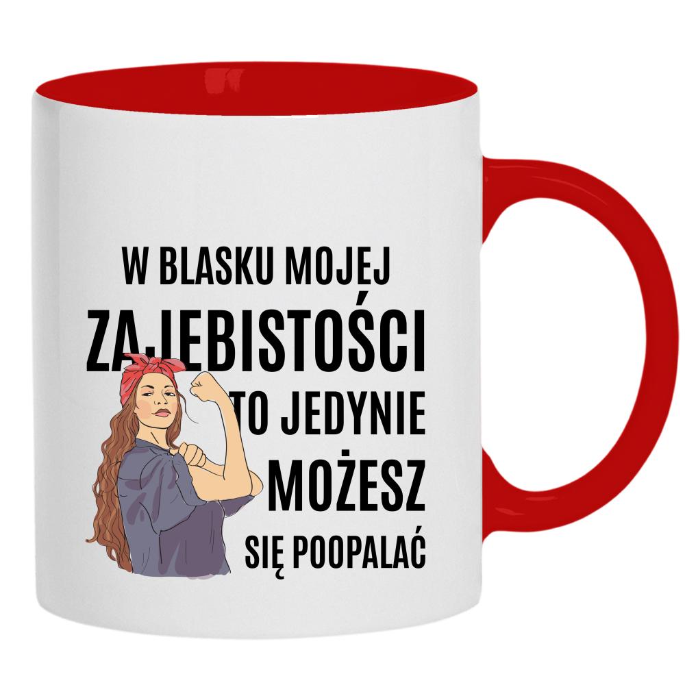 W Blasku Mojej Zajebistości kubek ucho kolor kolor vanilla milkshake