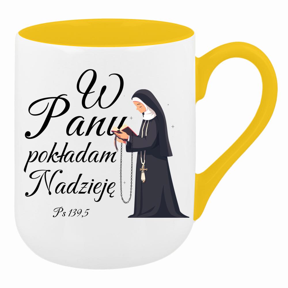 W Panu pokładam nadzieję kubek coffee kolor żółty