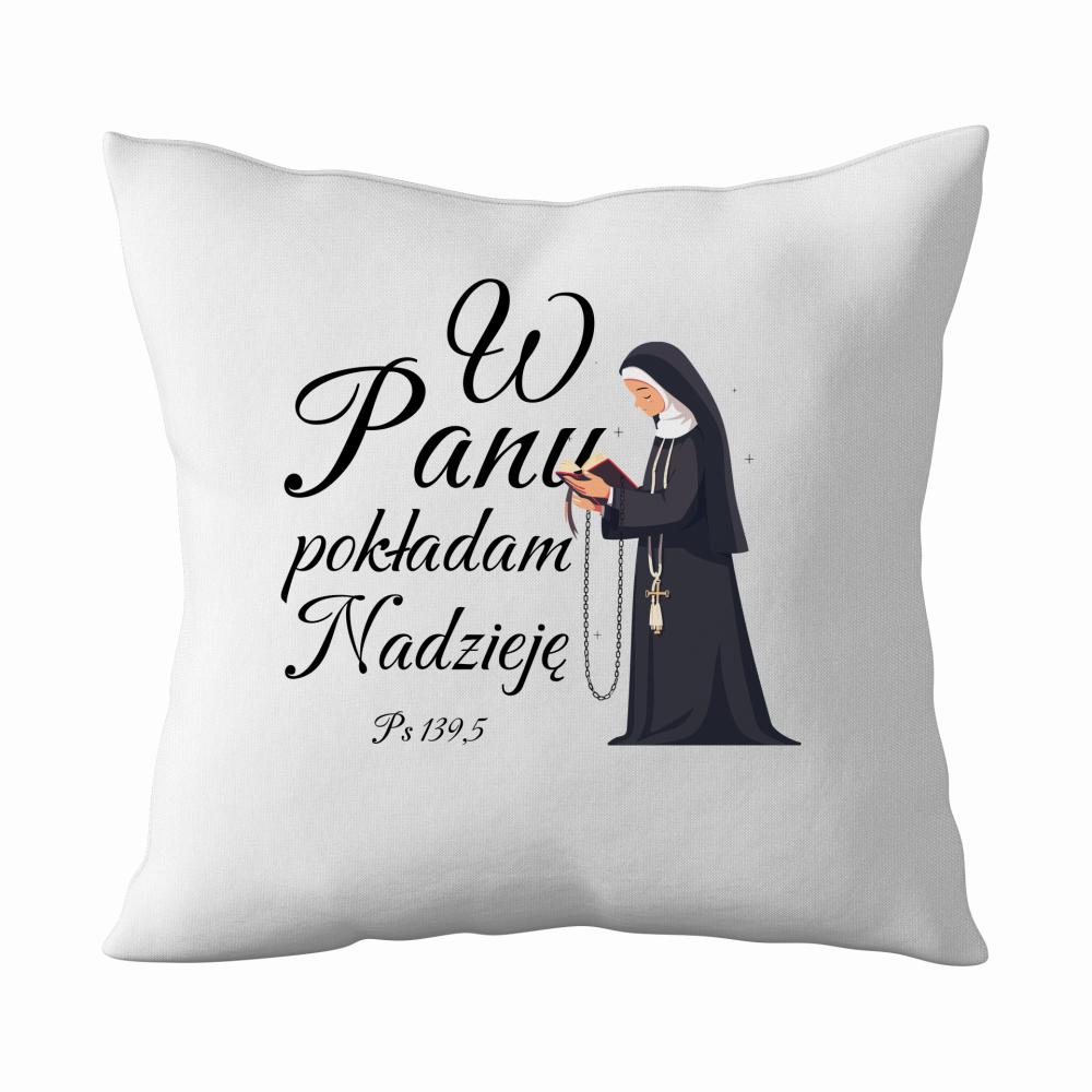 W Panu pokładam nadzieję poduszka kolor biały