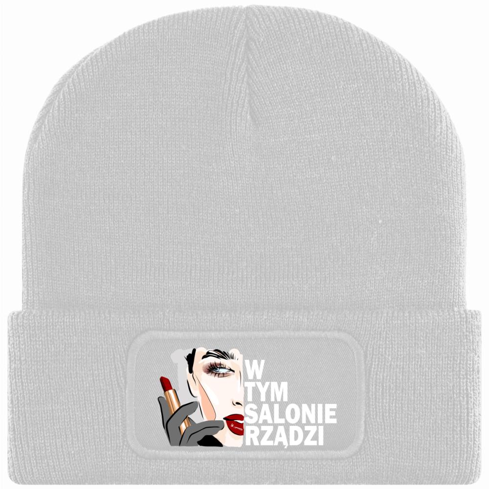 W TYM SALONIE RZĄDZI czapka zimowa kolor biały