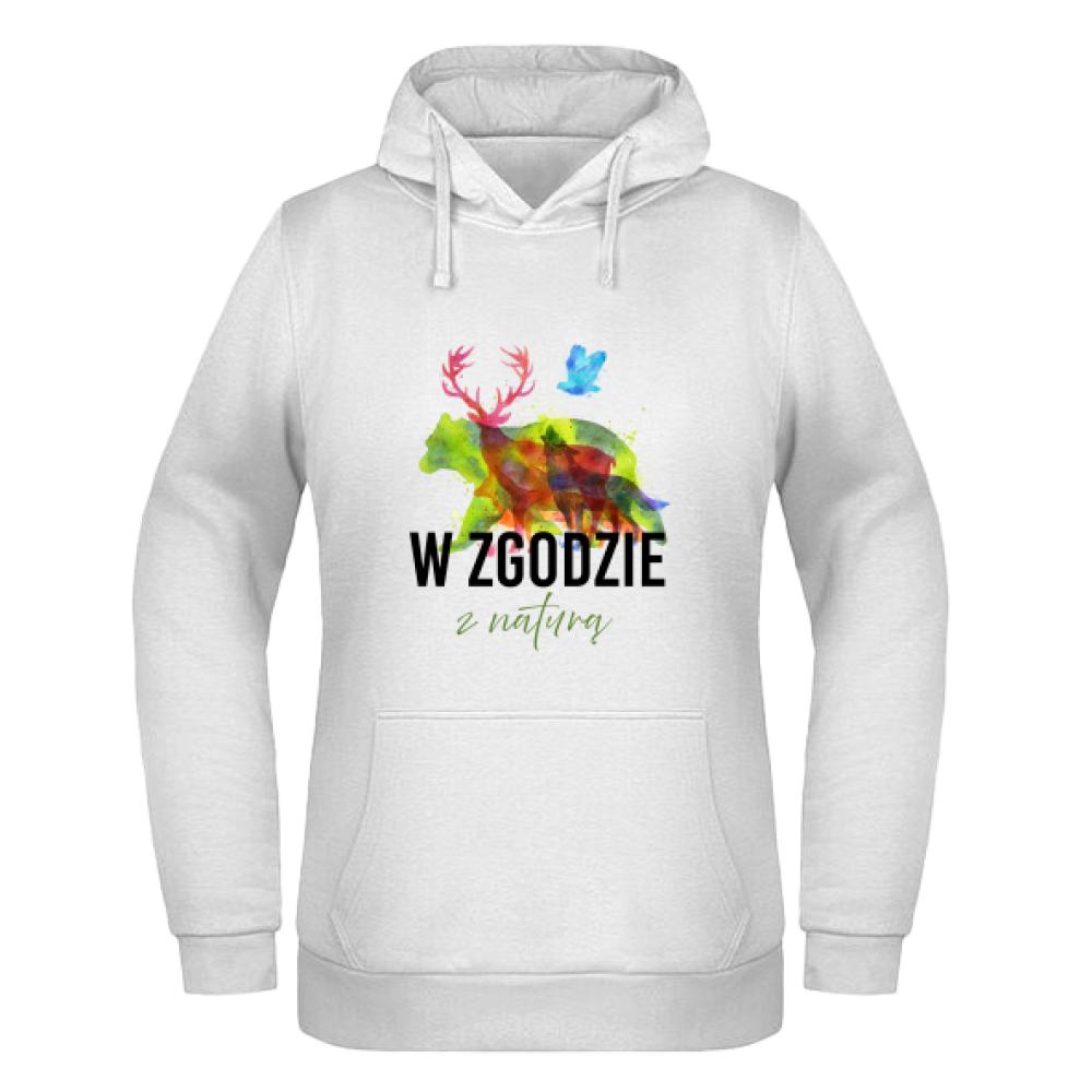 W zgodzie z naturą bluza damska z kapturem